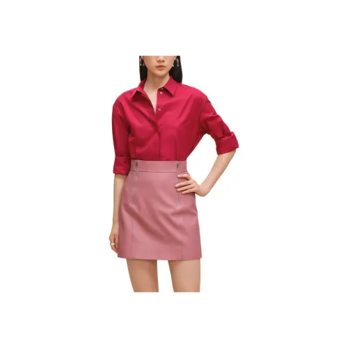 HERMES FW25 Кожаные короткие юбки Женские