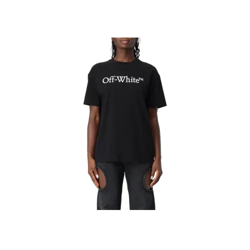 Off Белый T-Рубашка Женские Черный