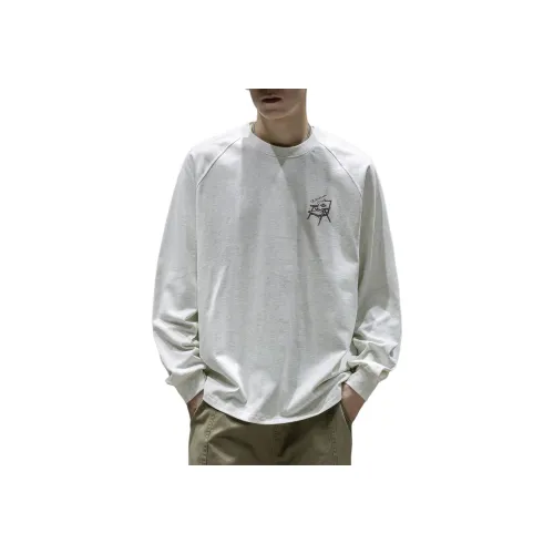 WOOD SOON Японский стиль Осенний Зимний Длинный рукав Т-рубашка Унисекс