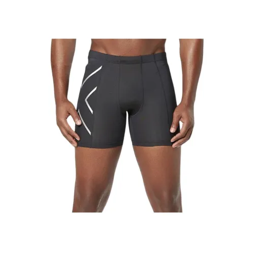 2XU Черный Серебряный Мужские Спортивные Шорты