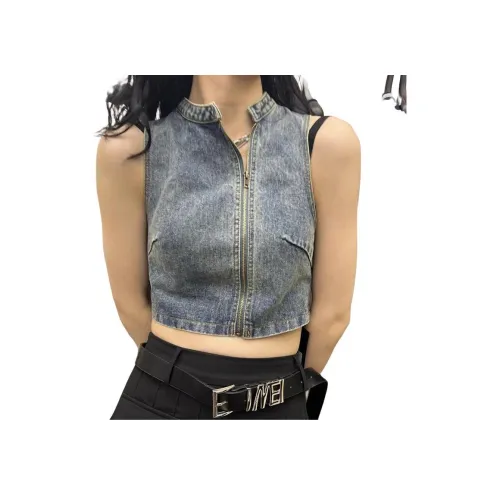 YEARNED Синий Женский жилет