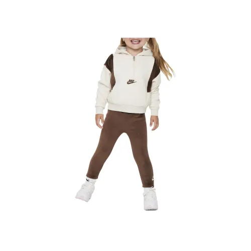 Nike Бежевый Топ + Какао Штаны Малыш Комбинезоны Ползунки