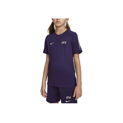 Nike Kylian MbappDri Форма T Рубашка Нежно-фиолетовый Космический синий Металлический золотой