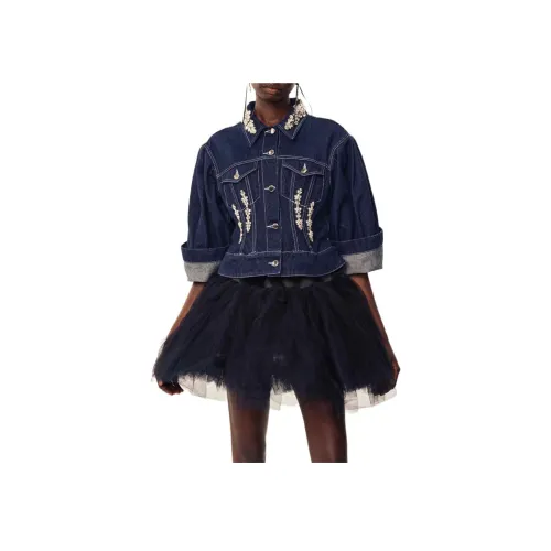SIMONE ROCHA Индиго Женские Джинсовые Куртки