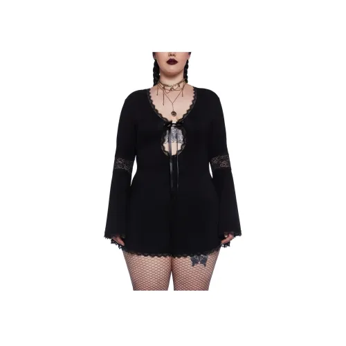 Dolls Kill WIDOW Плюс WHISPERING Ветер Комбинезон Romper Женские Черный Черный