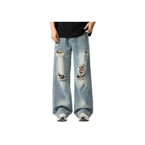 Fingercroxx Blue Unisex Jeans Фингеркрокс Синий Унисекс Джинсы