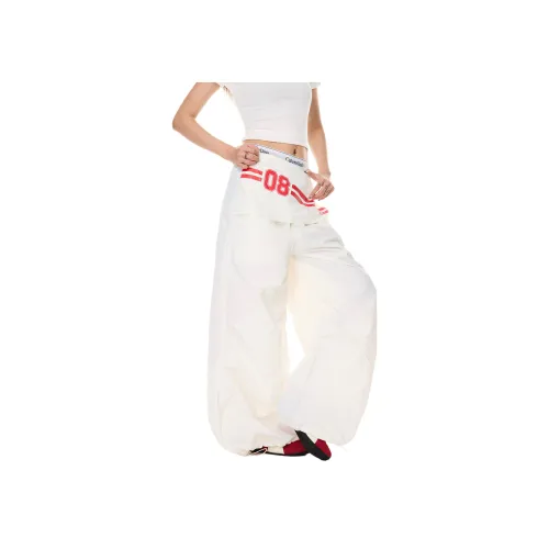 SINKACME Белый Унисекс Повседневные Штаны