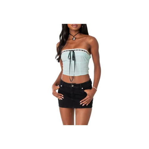 Edikted Poplin Bustier Топ Без бретелей Топ Женские