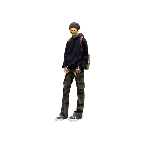 DAFK Army Green Camouflage Men's Jeans DAFK Армейский зеленый камуфляж Мужские Джинсы