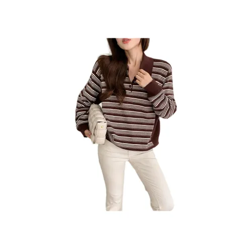 NANING9 Трикотаж Женский Кофейный