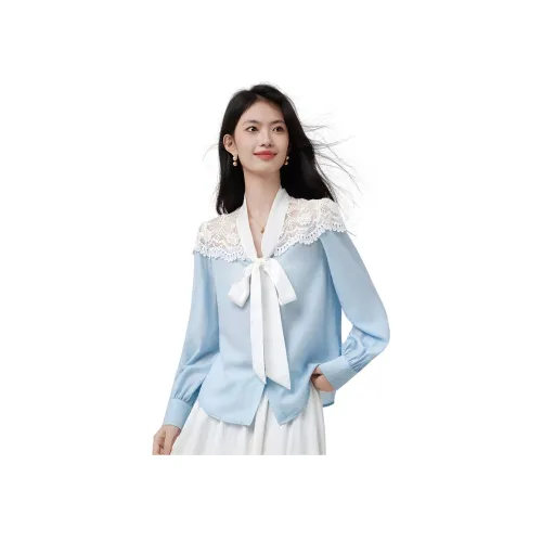 SENTUBILA Синие и Белые Женские Рубашки