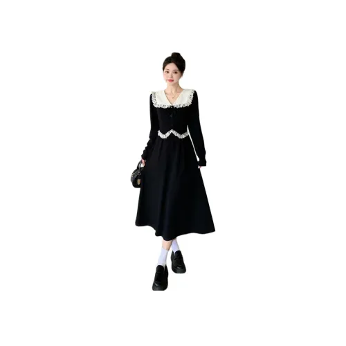 ZCDECO Длинное платье с длинными рукавами женское