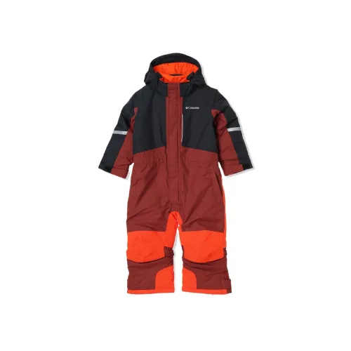 Детский и малыш Columbia совместная брендированная туристическая одежда черного и оранжевого цвета