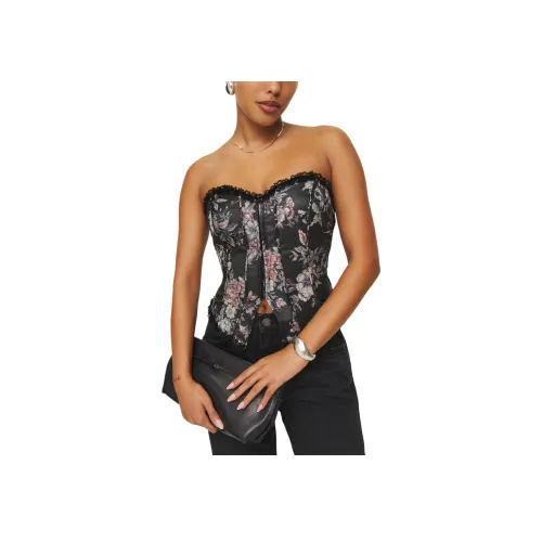 Reformation Idalia Топ Без бретелей Топ Женские Ночной Лес