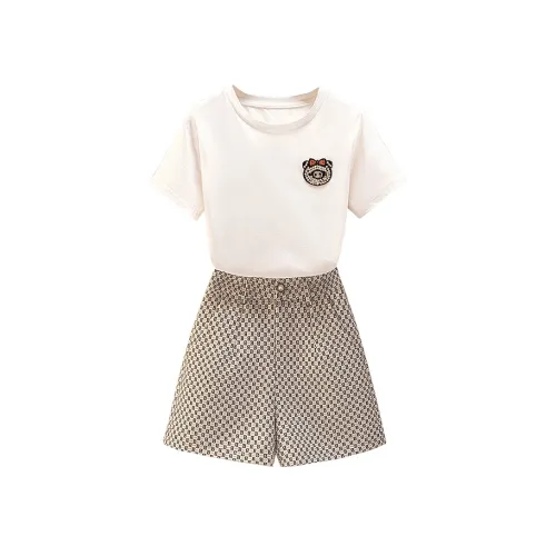 Cypress House Повседневный Костюм Женская Белая Рубашка Черно-Белый Хаки Низ