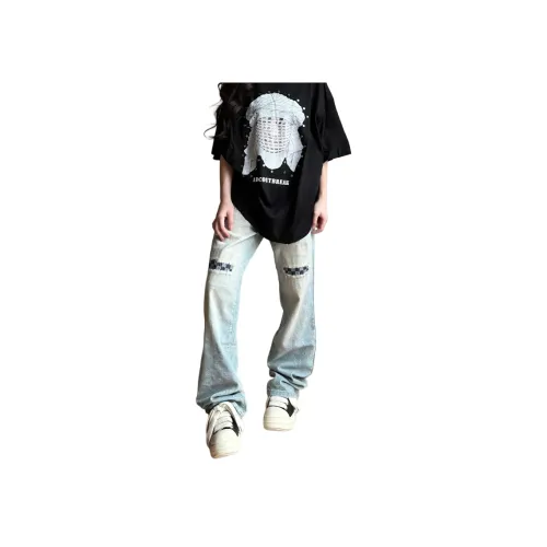 YGHOME OFFICIAL Синий Унисекс Джинсы