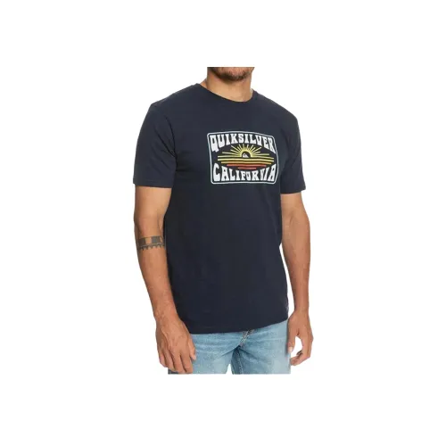 Quiksilver Морской Синий Мужская Футболка