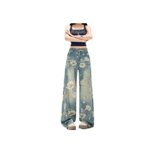 TLONELY1 Ностальгический синий Женские джинсы