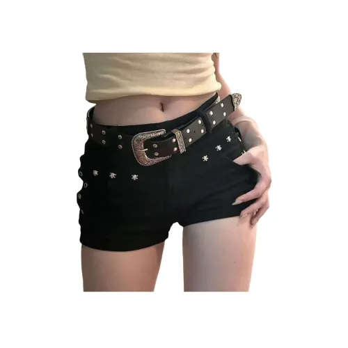 RAMPAGE Черные Джинсовые шорты без ремня для женщин