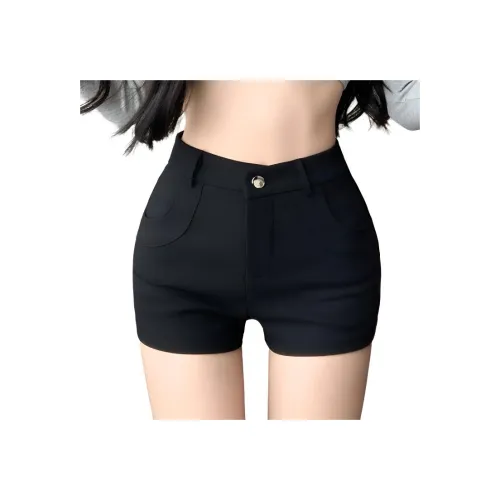 SNZX Черные HIGH RISE Шорты Женские Повседневные шорты