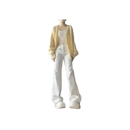 TR Белый Унисекс Джинсы