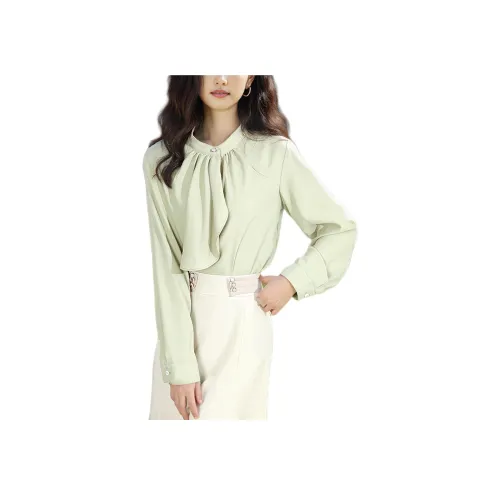 Wbwq Рубашка Женская Ванильный Зеленый