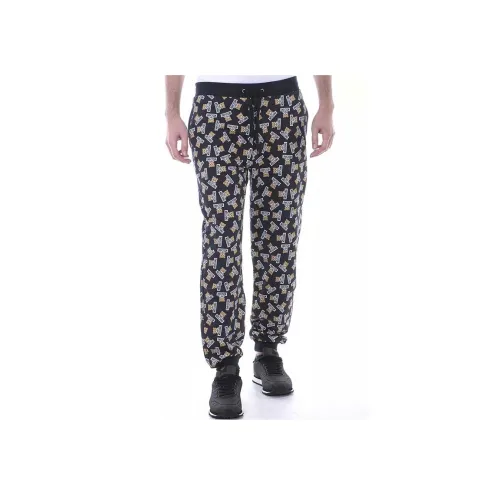 MOSCHINO Вязаные спортивные брюки мужские черные