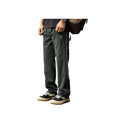 LUJIEBANG Повседневные брюки Мужские Армейский зеленый