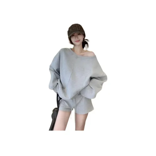 COHX Серый Женский Повседневный Костюм