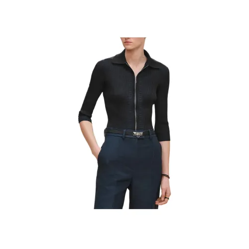 HERMES FW25 Трикотаж Женский Морской Синий