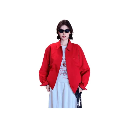 Mu Xiao Xin Красный Женские Куртки