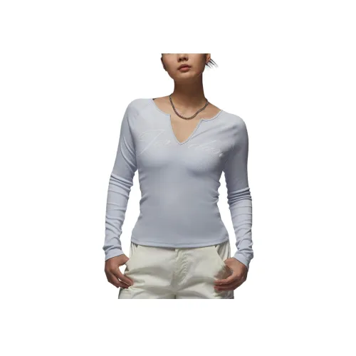 Джордан Sustainable Materials Реглан-рукав Т-рубашка Женская Футбольный Серый