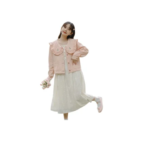 MINETTE Оранжевый Розовый Женские Джинсовые Куртки