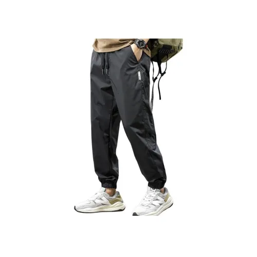 SLLAVIF Черные Мужские Повседневные Штаны