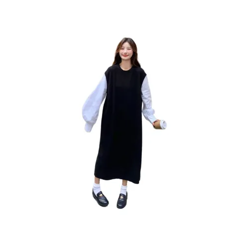 MEXICAN Длинное платье с длинными рукавами женское