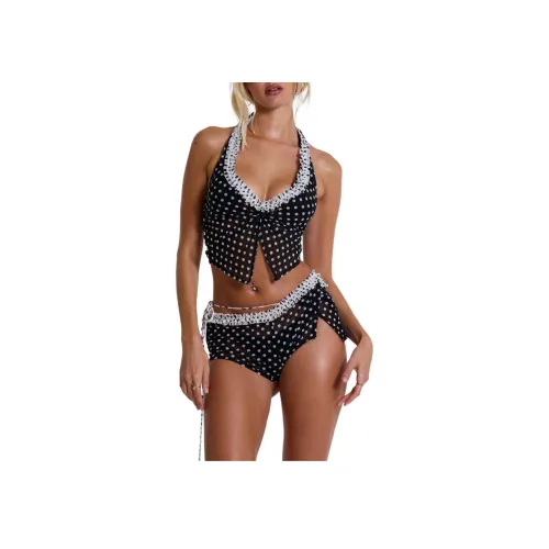 Jaded London Рюш Топ Бикини Tankini Женские Гороховый Узор