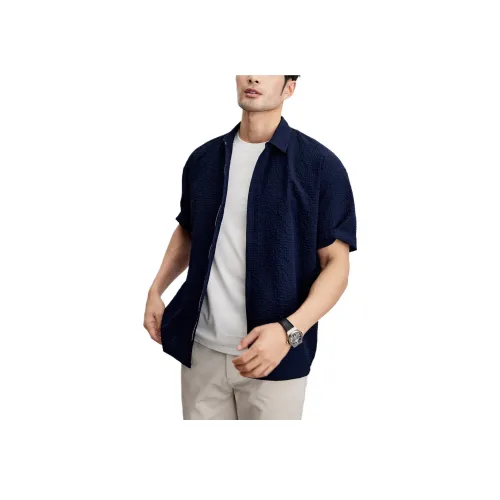 SHENGHE Темно-синие мужские рубашки