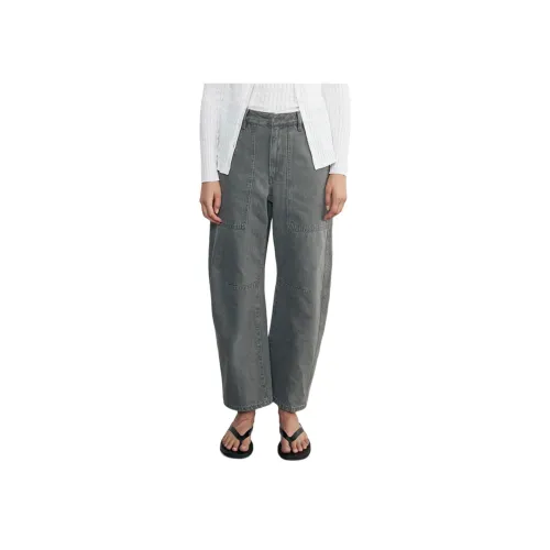 ENZA COSTA Gray Women's Cargo Pants ENZA COSTA Серые Женские Карго Брюки