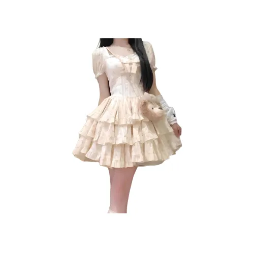 YINLEI Короткое платье с короткими рукавами женское