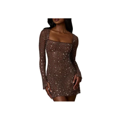 OH POLLY Zeta Длинное платье с длинными рукавами женское