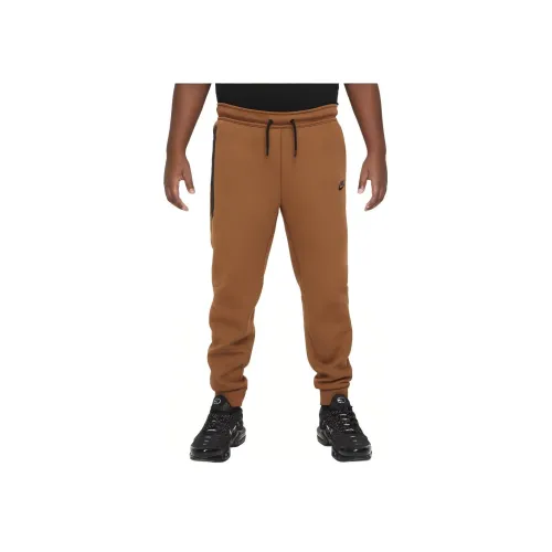 Nike Sportswear Tech Fleece Вязаные Тренировочные Штаны Светло-Коричневые Детские