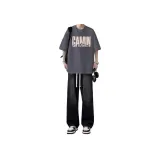 (2 упаковки) Футболка из 100% хлопка, темно-серый + черный, джинсы