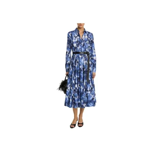 Michael Kors Blue Женские Длинные Рукава Платья