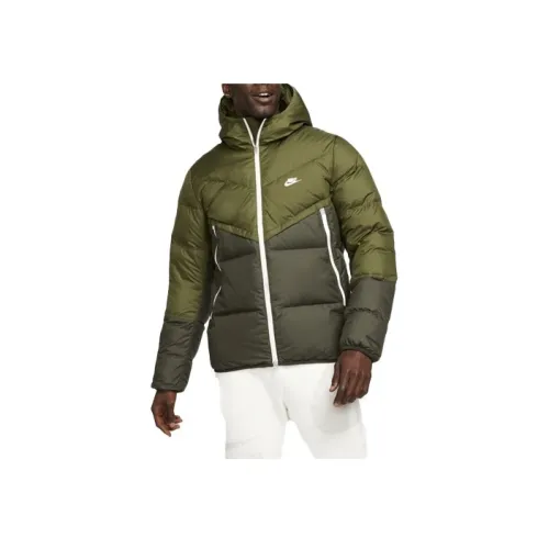 Nike Зеленый Мужской Пуховик