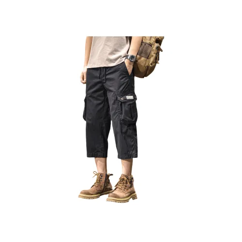 LUJIEBANG Мужские карго шорты черного цвета