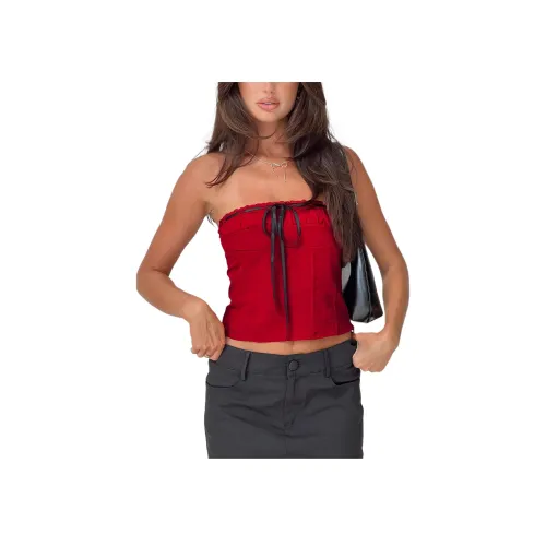 PRINCESS POLLY ELKIN Без бретелей Топ Без бретелей Топ Женский Красный Красный