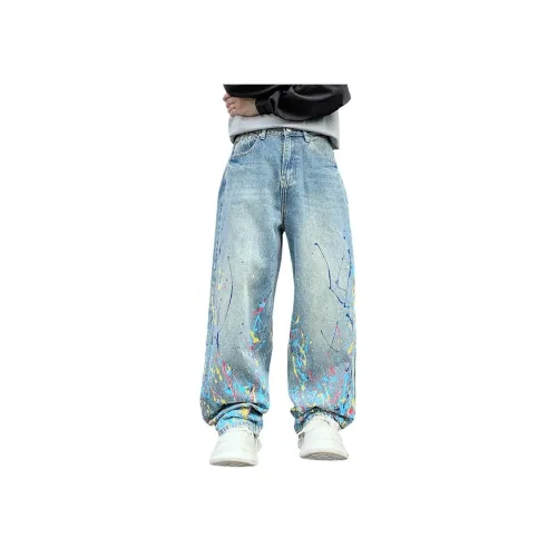 BAOMIKA Blue Unisex Jeans BAOMIKA Синий Унисекс Джинсы