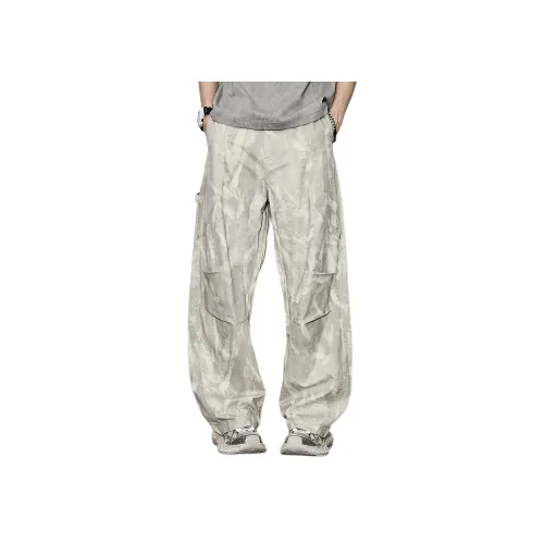 GURBAKS Gray Apricot Men's Cargo Pants GURBAKS Серый Абрикос Мужские Карго Брюки