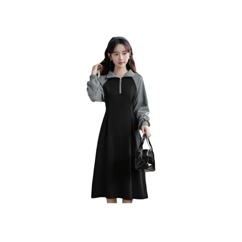 ZUKIZUKI Длинное платье с длинными рукавами женское