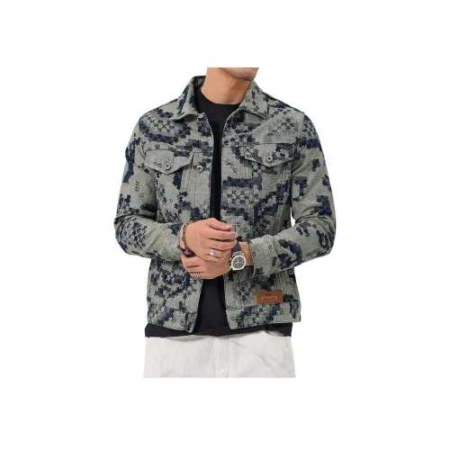 ZENGZHI Denim Jacket Straight Fit Unisex ZENGZHI Деним Куртка Прямой крой Унисекс